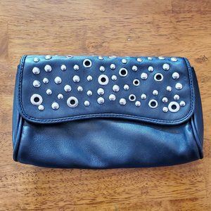 Express Black Leather Clutch